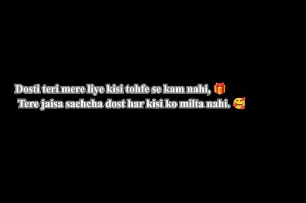 Dosti Shayari 2 Line for Girl