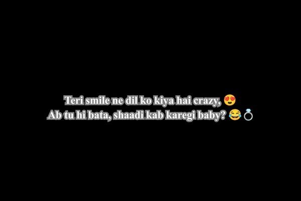 romantic love comedy shayari
